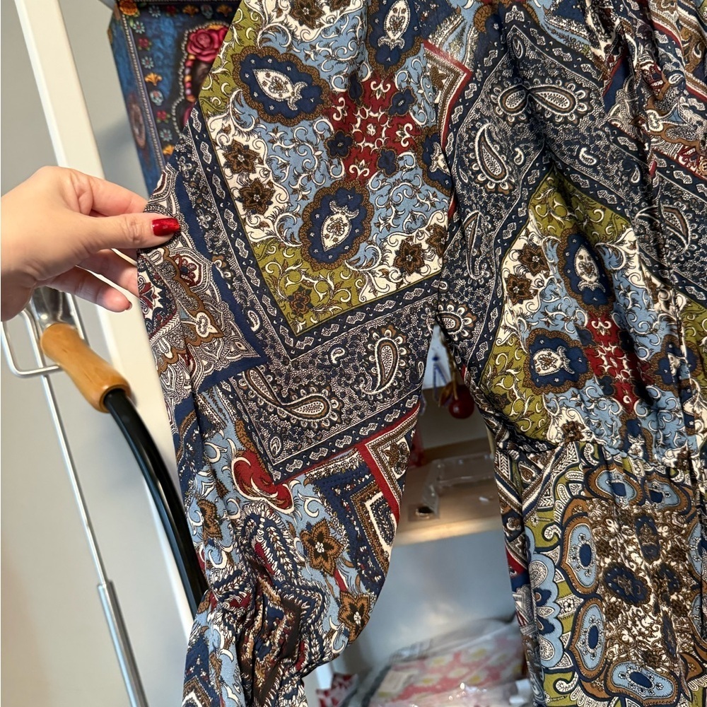 Emma & Michelle Paisley Print Mini Dress – Size Medium - Picture 5 of 7